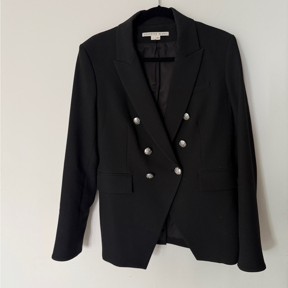 Veronica Beard Miller Dickey Jacket-  Black Blazer with Silver Buttons - Picture 12 of 17
